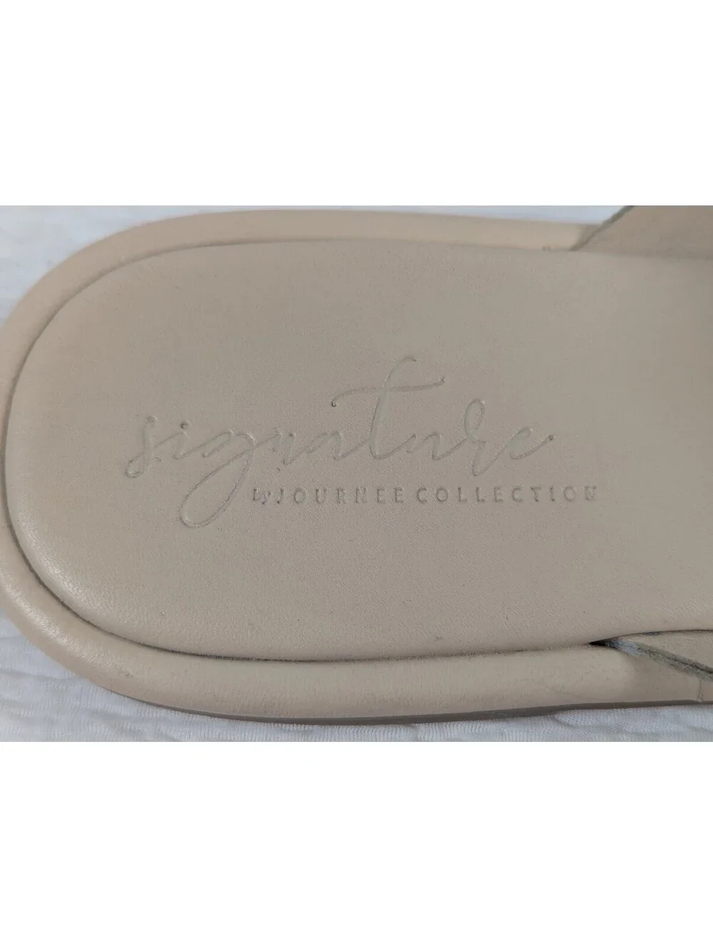 Journee Collection - Signature - Parkker - Bone - Slip On Sandal - Size 10